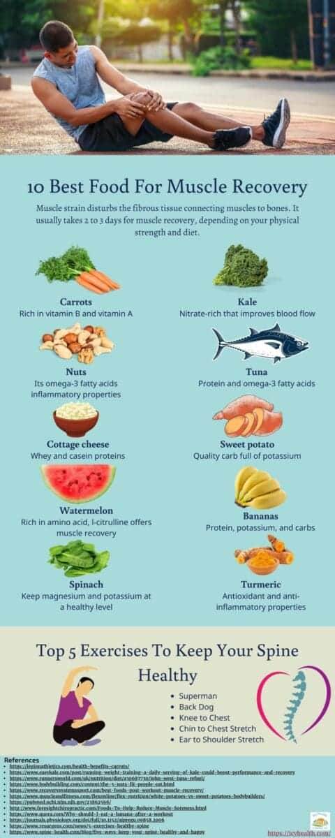 Infographic That Explains The 10 Best Food For Muscle Recovery