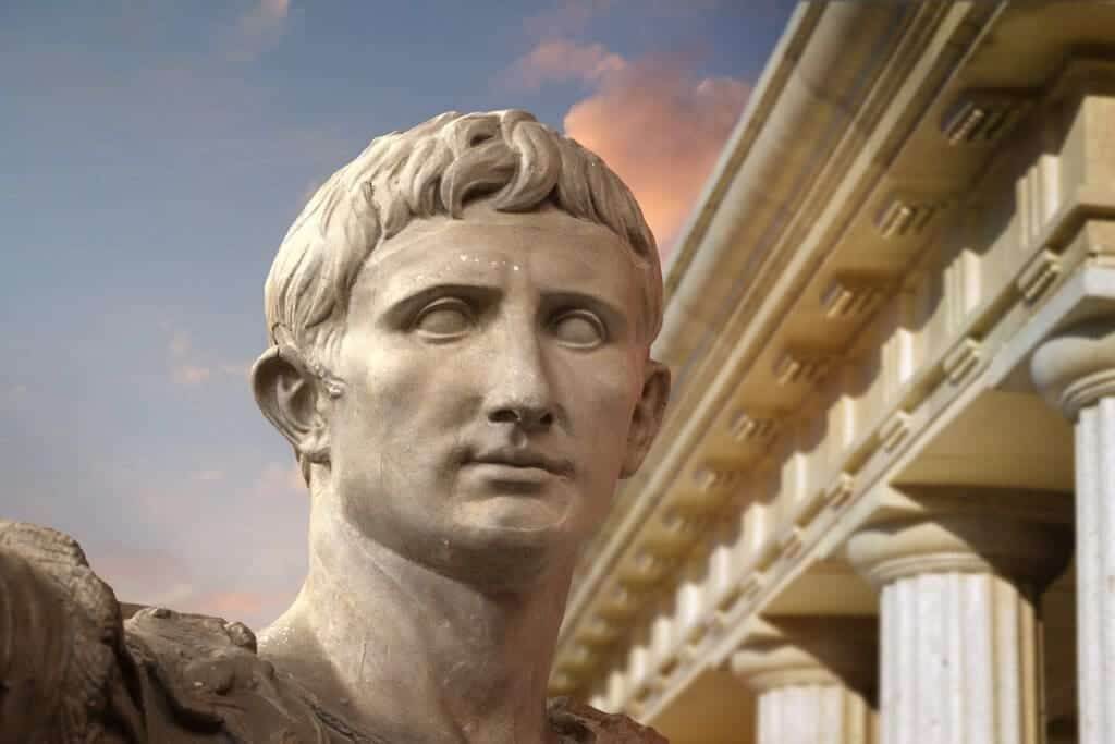 5088336 statue of julius caesar augustus in rome