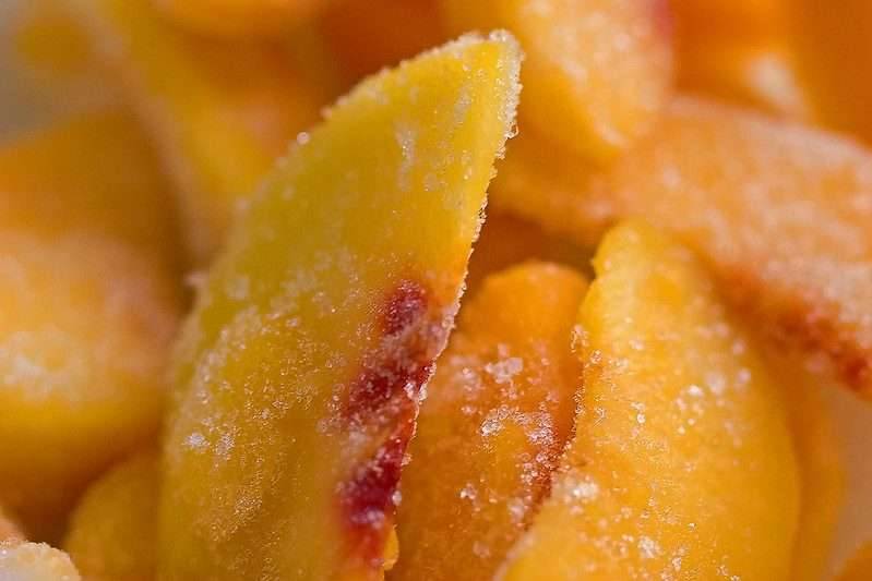 frozen peaches