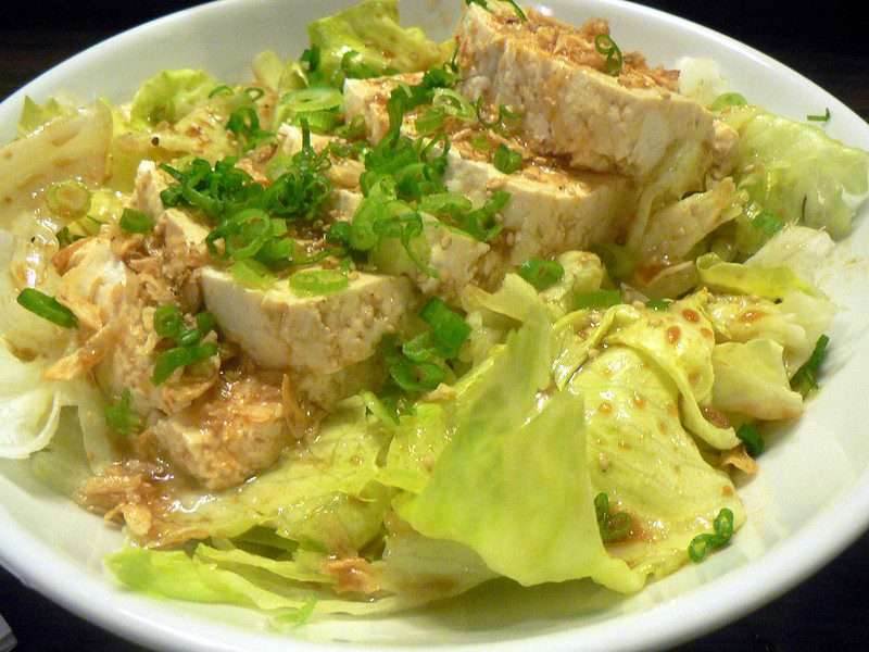 Marinated tofu salad