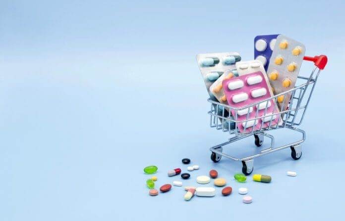 Buying medicines. Cart.